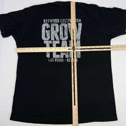 Redwood Cultivation Grow Team T Shirt L Large Black Cannabis Weed Marijuana Tee