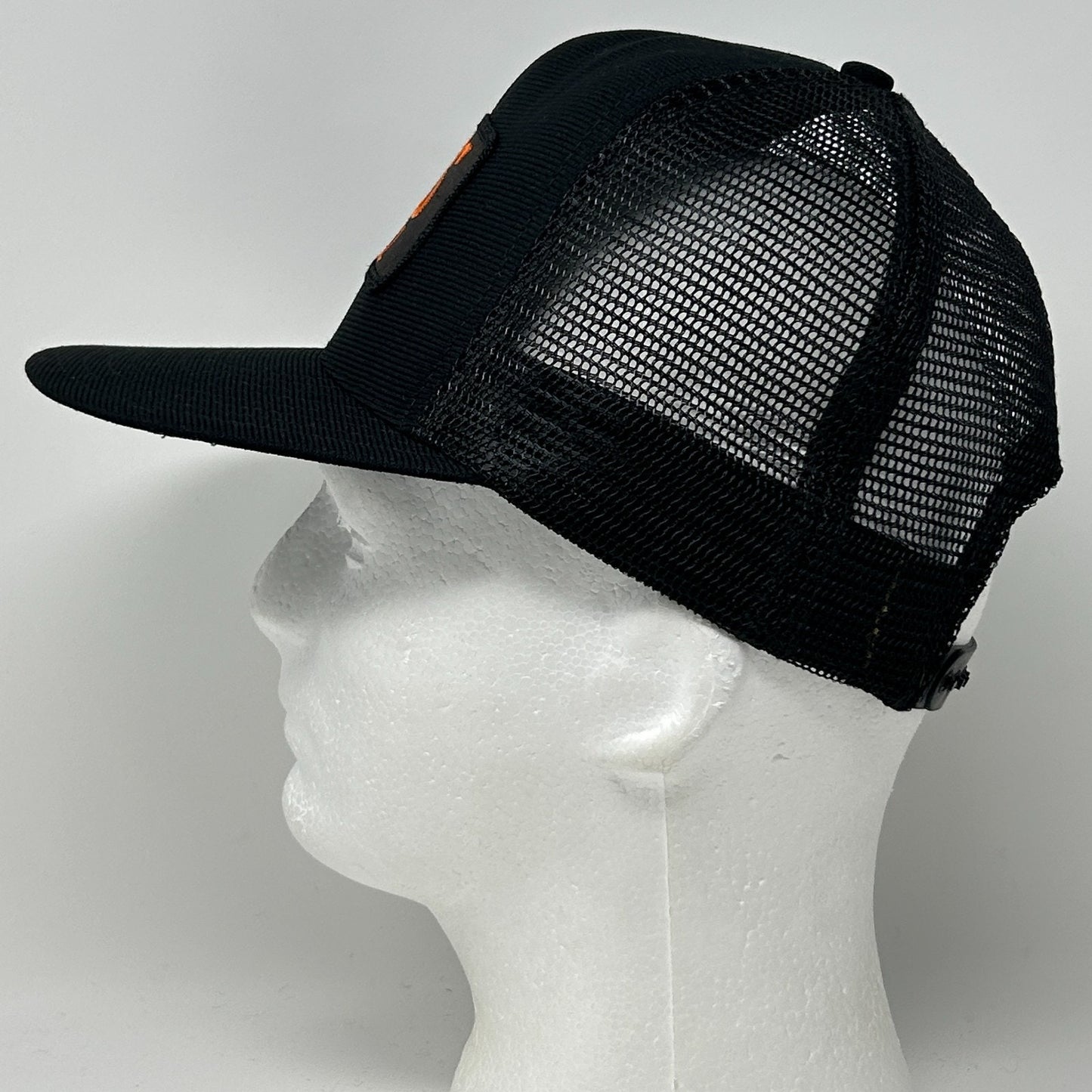 Vintage UWS Football Trucker Hat Cap Black 80s University of Wisconsin Superior