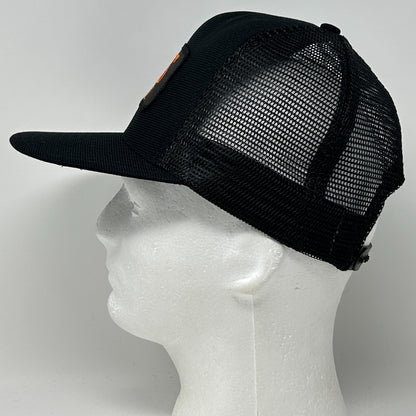 Vintage UWS Football Trucker Hat Cap Black 80s University of Wisconsin Superior