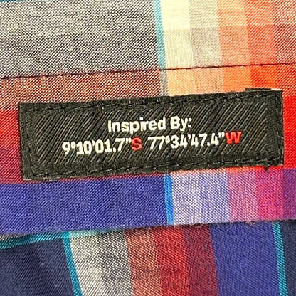 Marmot Button Front Shirt Blue Plaid Shilla Peru Inspired Short Sleeve M Medium