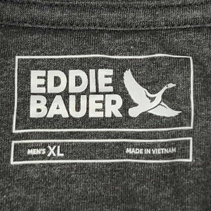 Eddie Bauer Thermal Henley XL X‑Large Gray Cotton Polyester Long Sleeve Shirt