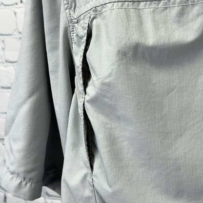 Columbia Kestrel Ridge Button Front Shirt Omni Shade Vented SS Gray XL X-Large