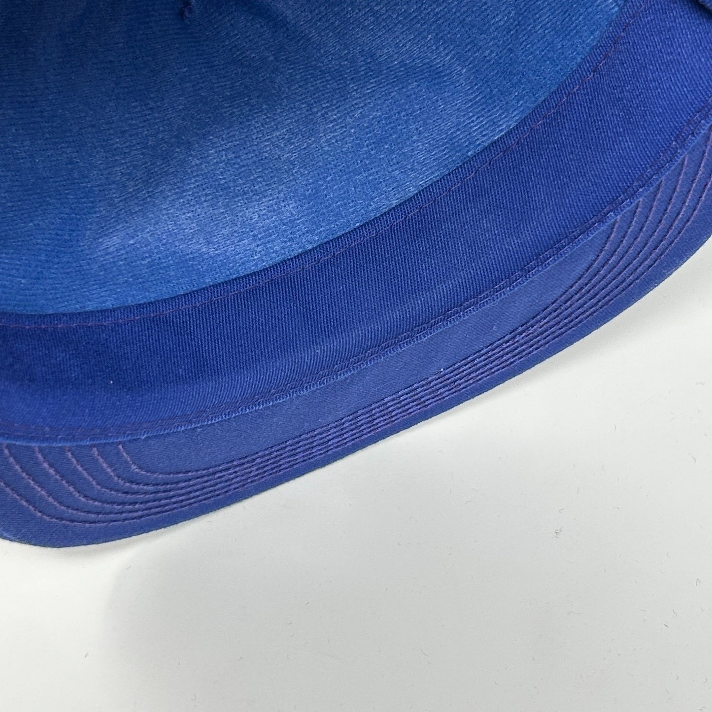 Vintage 80s LTFMP Dual EPP Hat Baseball Cap Ear Flap K Brand USA Snapback Blue