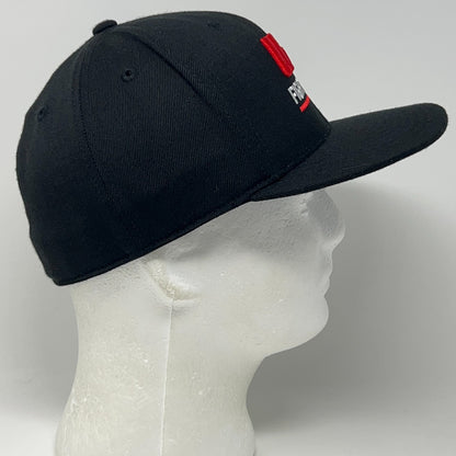 UFC Fight Pass Hat Baseball Cap MMA Mixed Martial Arts Black 210 Flex Fitted S-M