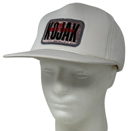 Vintage 70s 80s Kojak The Investigation Hat Cap TV Show Full Foam Snapback White - Neon Vintage