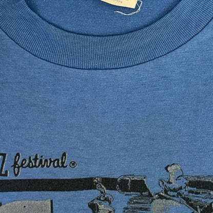 Camiseta vintage del Festival de Jazz de Monterey para hombre, talla grande, azul, años 80, fabricada en EE. UU.