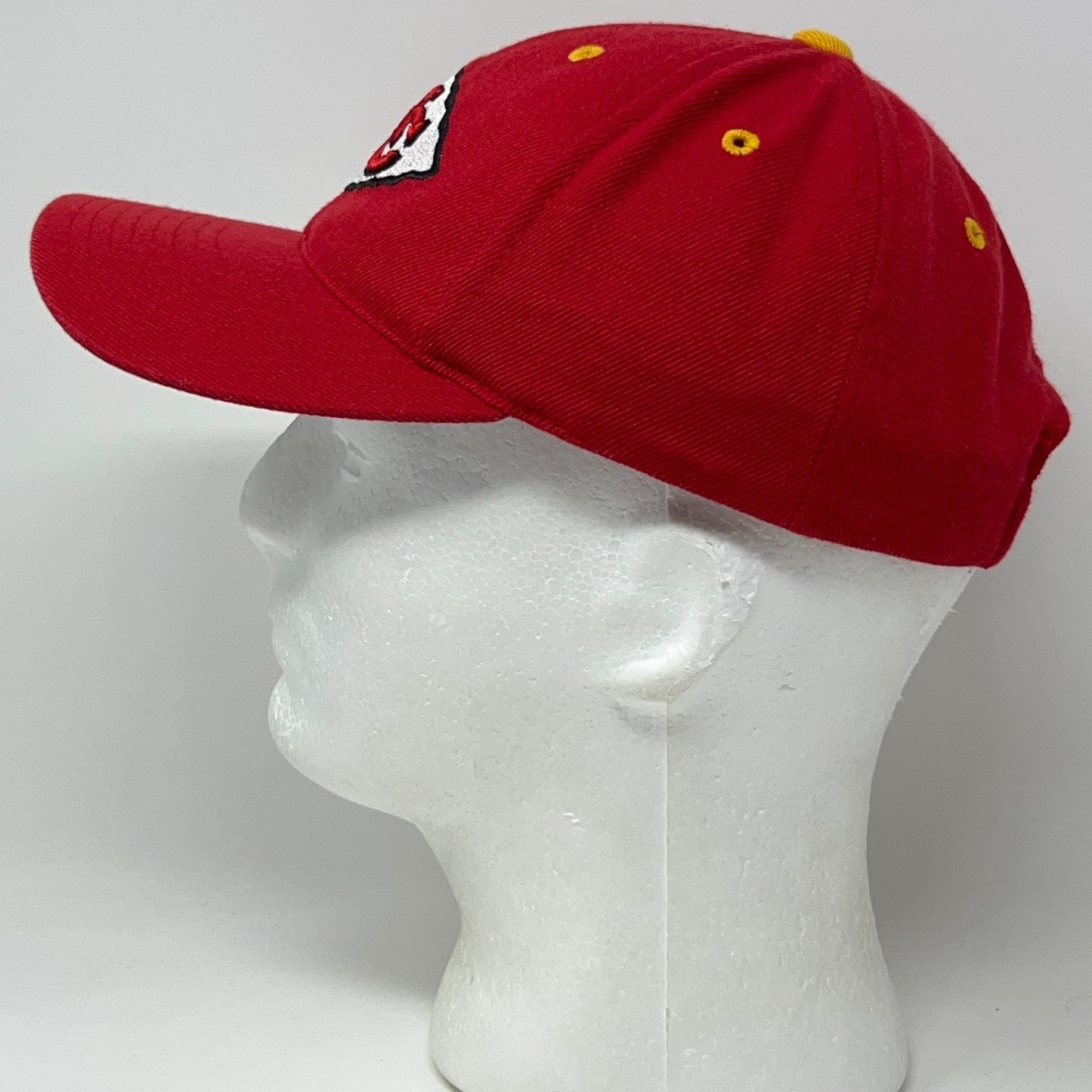 Vintage 90s Kansas City Chiefs Hat Baseball Cap NFL Wool Blend Snapback Red