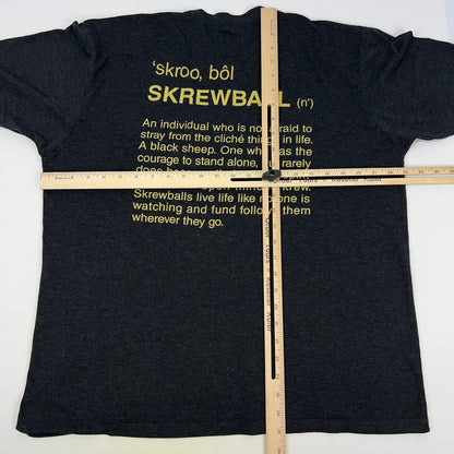 Screwball Peanut Butter Whiskey T Shirt Logo Short Sleeve Gray Unisex XL X-Large