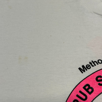 Vintage Scrub Shirt Scramble T Shirt Mens M Medium White Apple Computer Peoria