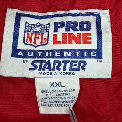 Vintage San Francisco 49ers Starter Pro Line Jacket XXL 2XL Red Anorak Pullover