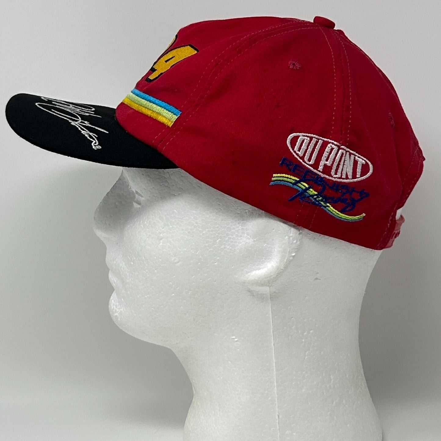 Vintage 90s NASCAR Jeff Gordon Hat Baseball Cap 1995 Winston Cup Snapback Red