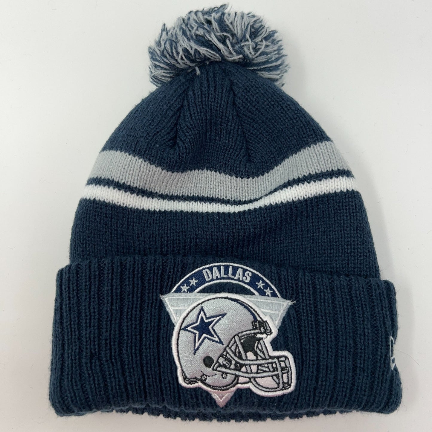 Dallas Cowboys Cuffed Pom Pom Beanie Toque Winter Hat NFL New Era Blue