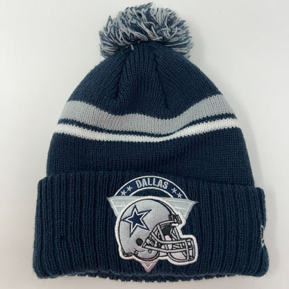 Dallas Cowboys Cuffed Pom Pom Beanie Toque Winter Hat NFL New Era Blue
