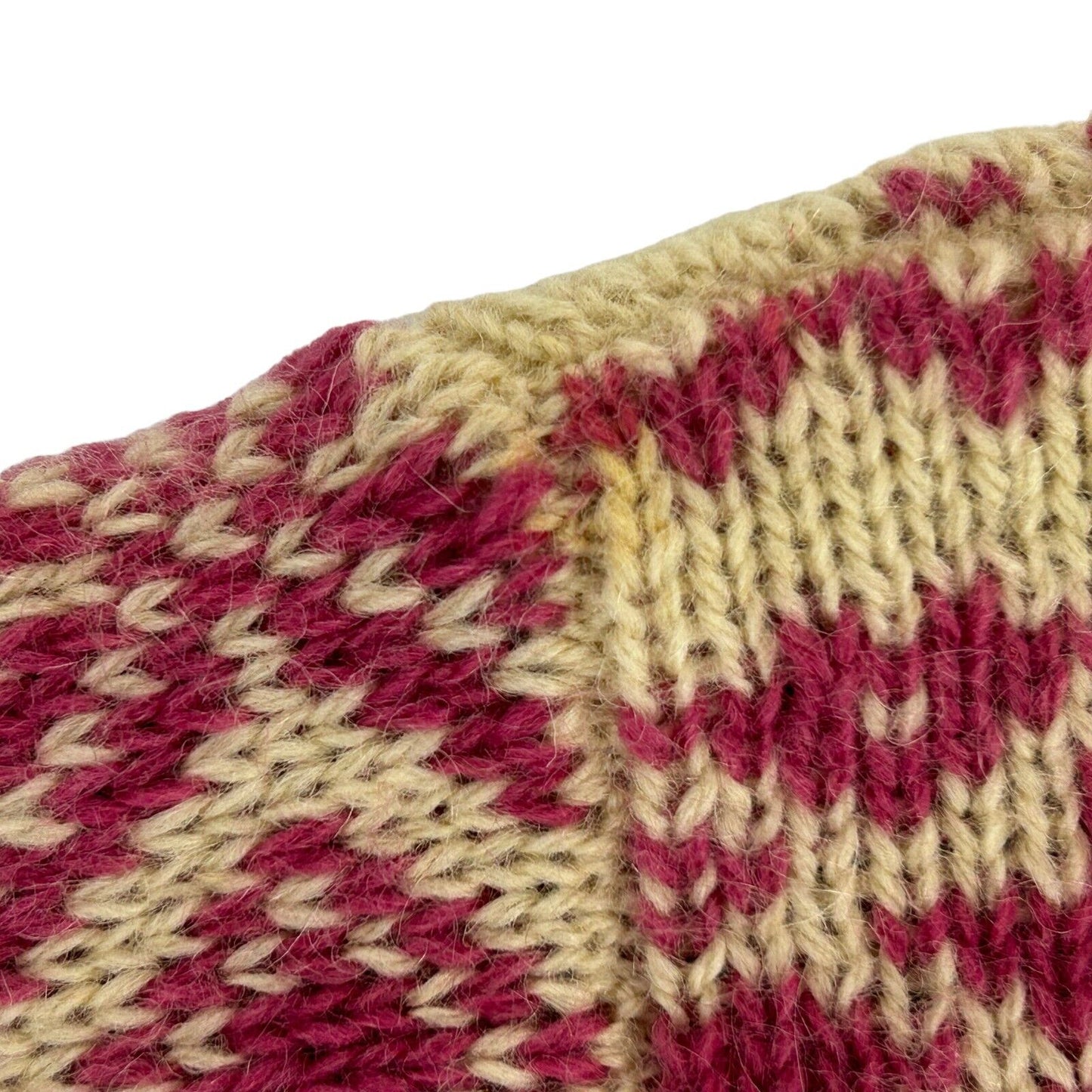 Woolrich Woman Womens Wool Sweater Medium Vintage 80s Floral Flower 9558 Pink