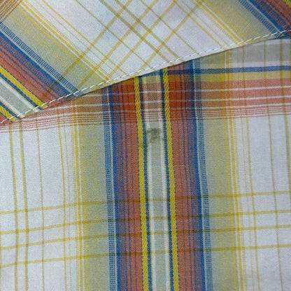 Camisa vaquera occidental para hombre, color naranja, estilo vintage de los años 90, con botones de presión de perlas, talla 2XL XXL