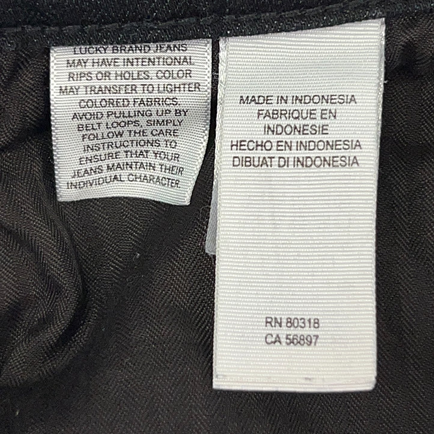 Lucky Brand Denim Jeans Athletic Fit Big and Tall Stretch Black Mens 52x31