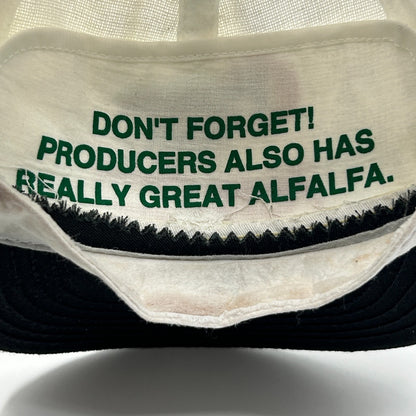Vintage 90s Producers Hybrids Hat Baseball Cap Seeds Agriculture Snapback White