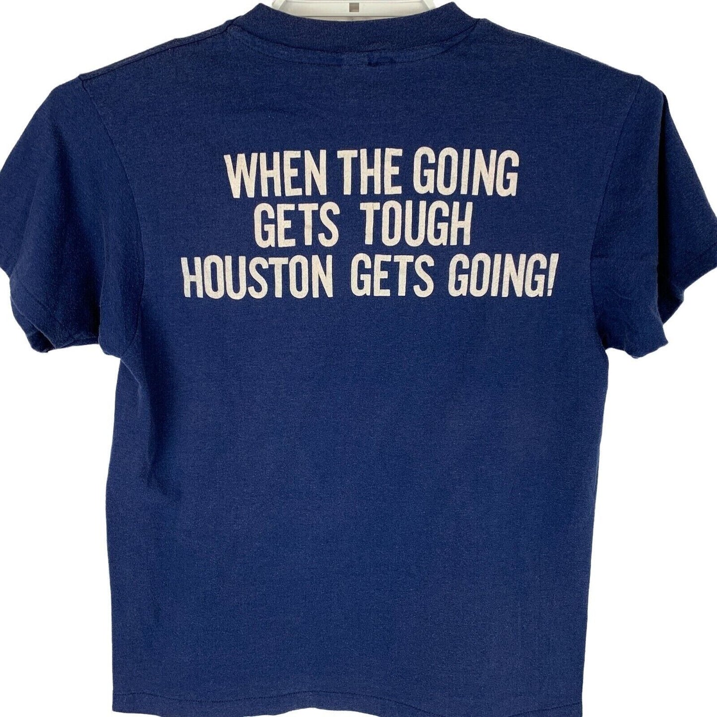 Going Gets Tough Houston Gets Going Vintage 80s T Shirt Texas Arts Tee Medium