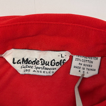 Vintage 80s Ken McMullen Jim Colborn Golf Tournament Polo Shirt Red M Medium
