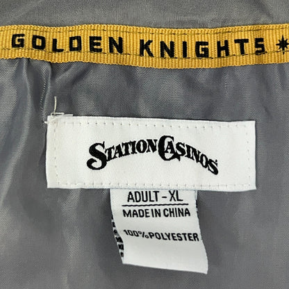 Las Vegas Golden Knights Quilted Jacket Mens XL X-Large Gray Station Casinos NHL