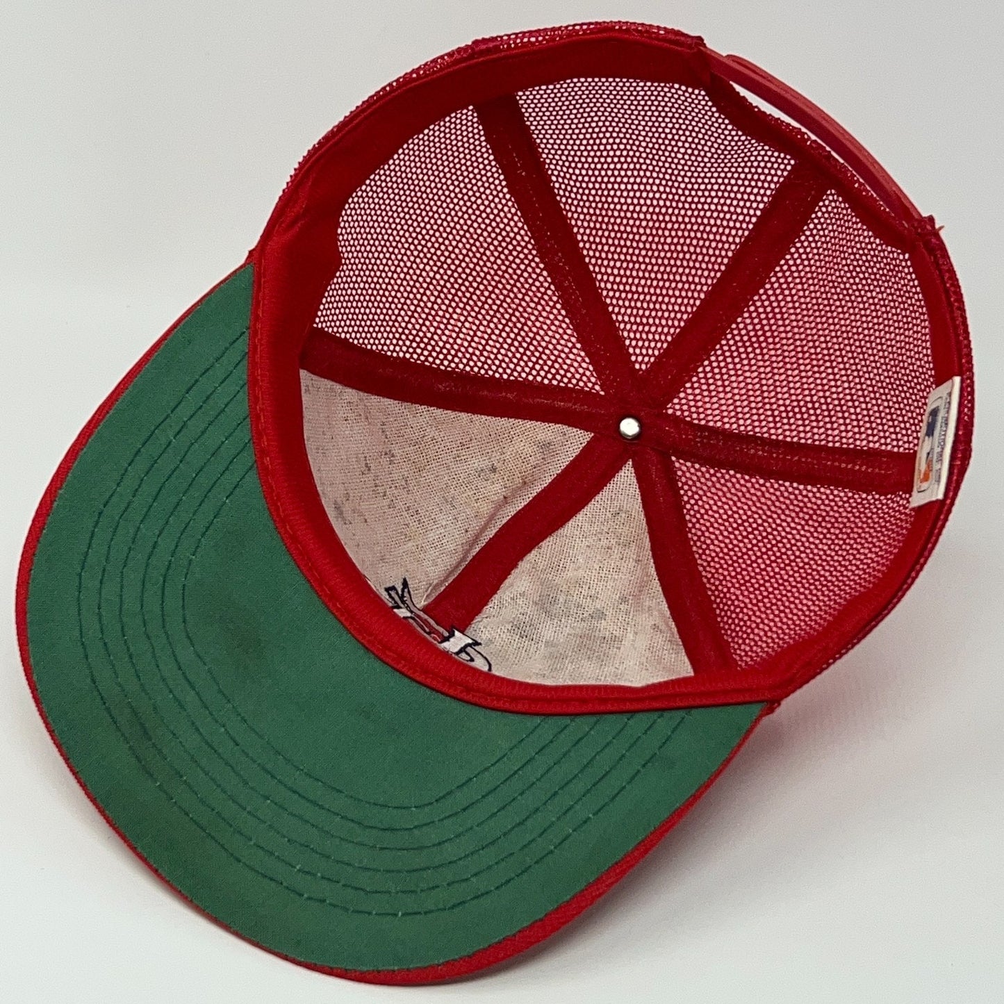Vintage 80s St Louis Cardinals Trucker Hat Baseball Cap Amoco Oil Snapback Red