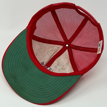 Vintage 80s St Louis Cardinals Trucker Hat Baseball Cap Amoco Oil Snapback Red