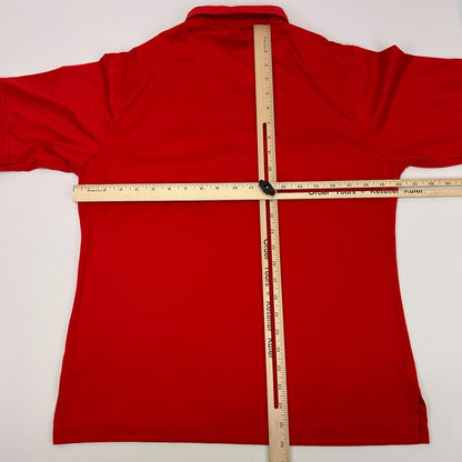 Vintage 80s Ken McMullen Jim Colborn Golf Tournament Polo Shirt Red M Medium