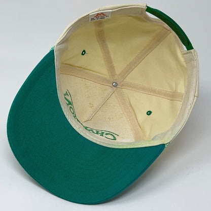 Vintage 90s Champion Boats Hat Baseball Cap Fisherman Fishing Snapback Beige