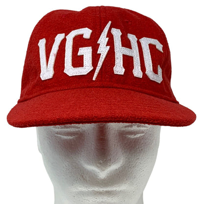 暴力绅士曲棍球俱乐部羊毛混纺后扣帽 VGHC 螺栓红色棒球帽