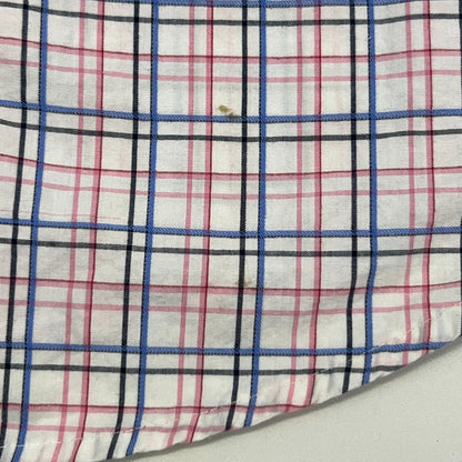 Wrangler Breast Cancer Awareness Pink Ribbon Plaid Shirt XL X-Large Button Down
