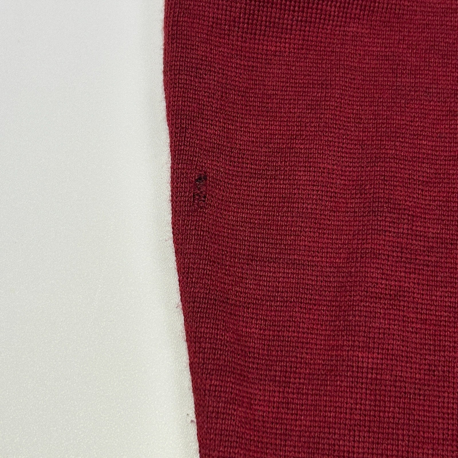 Vintage 90s St Croix Shop Wool Blend Polo Sweater Made In USA Red L Large - Neon Vintage