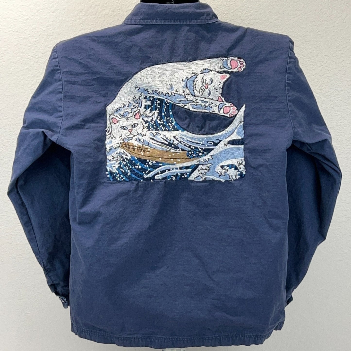 RIPNDIP The Great Wave of Nerm Ripstop Shirt Jacket Skater Skating Blue M Medium