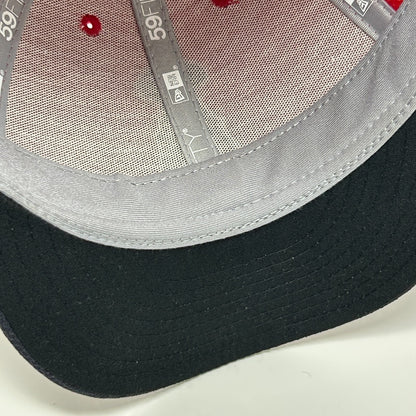 Los Angeles LA Angels Hat Baseball Cap Batting Practice New Era Red Fitted 7 3/8