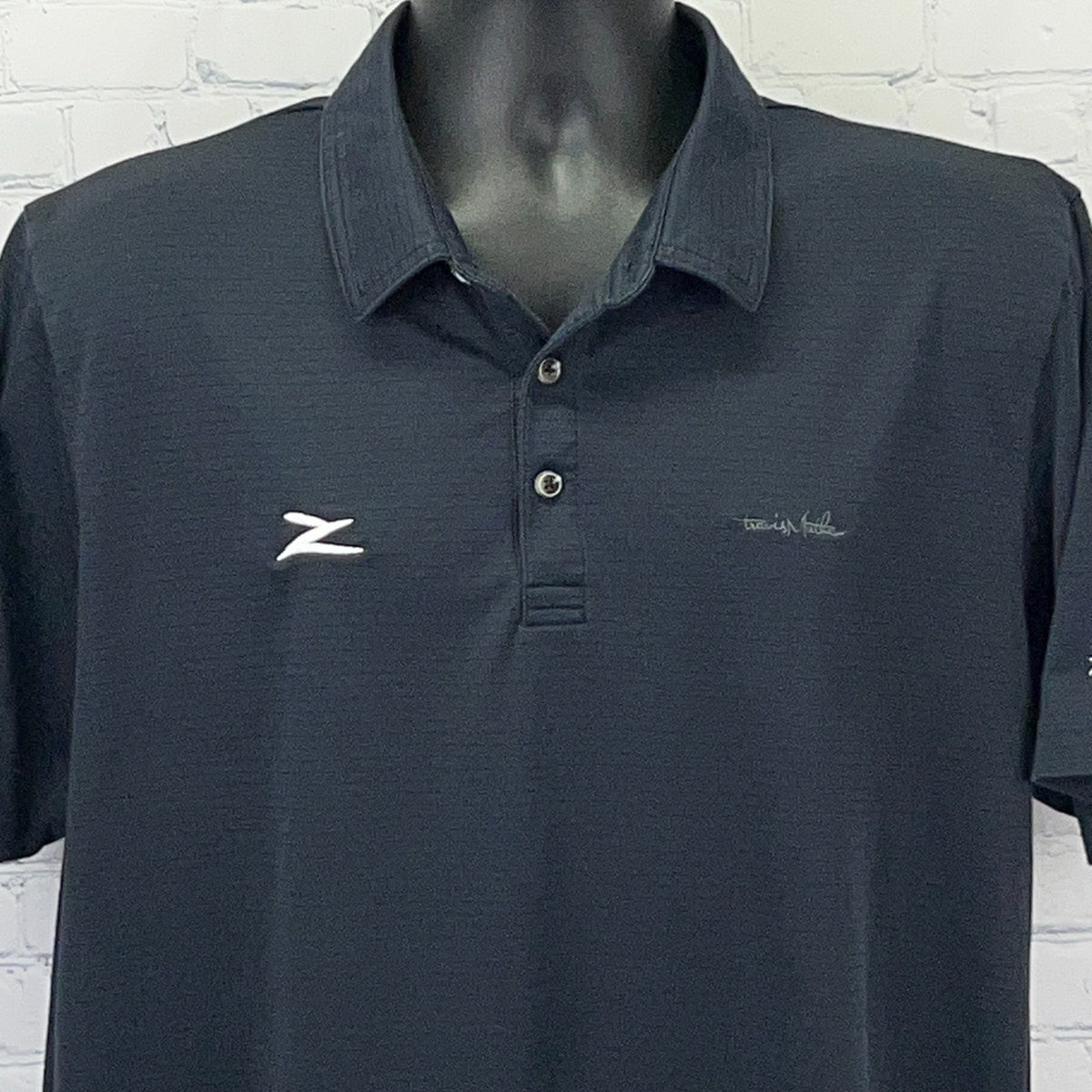 TravisMathew Zouk Group Zinna 2.0 Polo Shirt XL X-Large Navy Golf Corporate Logo