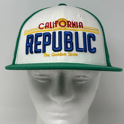 California Republic Hat Cap Green License Plate The Golden State Snapback