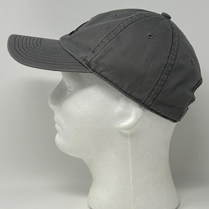 Adidas Dad Hat Baseball Cap Gray Logo Strapback 6 Panel Unstructured