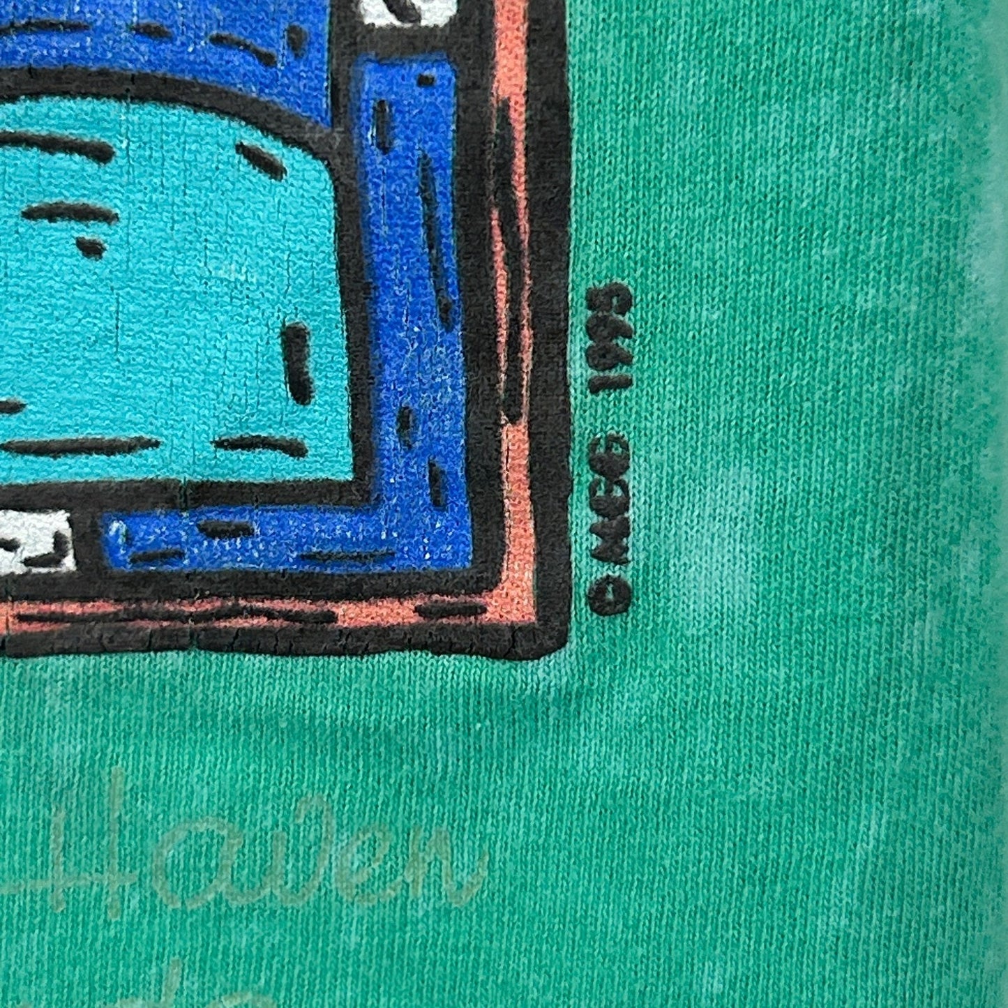 Vintage 90s Sailboat T Shirt Sailing Yachting Nautical Made In USA Green S Small