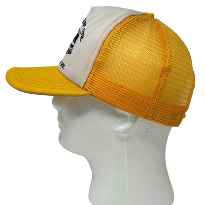 Gorra de béisbol de malla amarilla con diseño de camioneta pickup vintage de los años 80 y gorra de camionero Las Vegas Camper