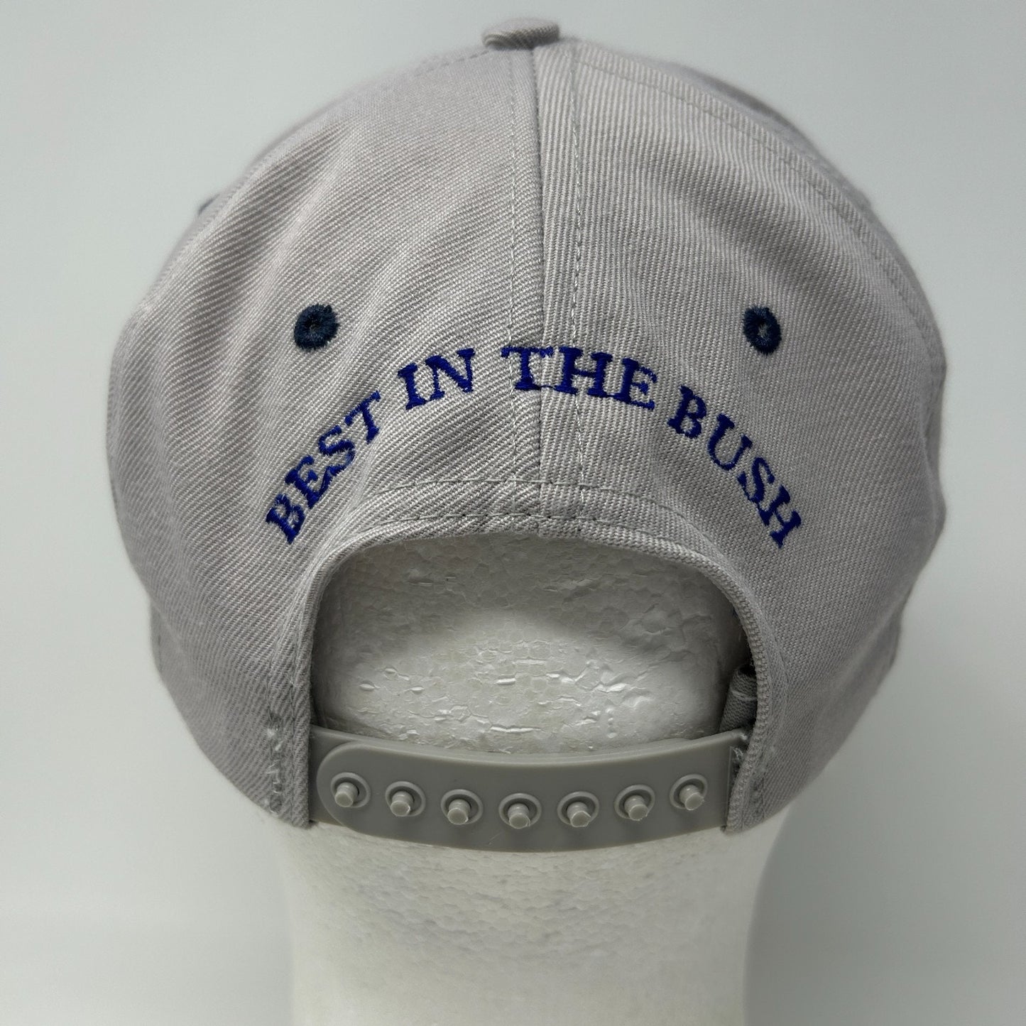 Vintage 90s Ketchikan Air Best In The Bush Hat Baseball Cap Alaska Snapback Gray