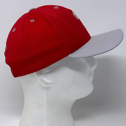 Vintage 90s Philadelphia Phillies Hat Baseball Cap New Era USA Made Snapback Red