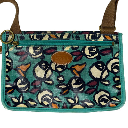 Bolso bandolera pequeño con estampado floral azul Key Per Mini de Fossil para mujer SL4139