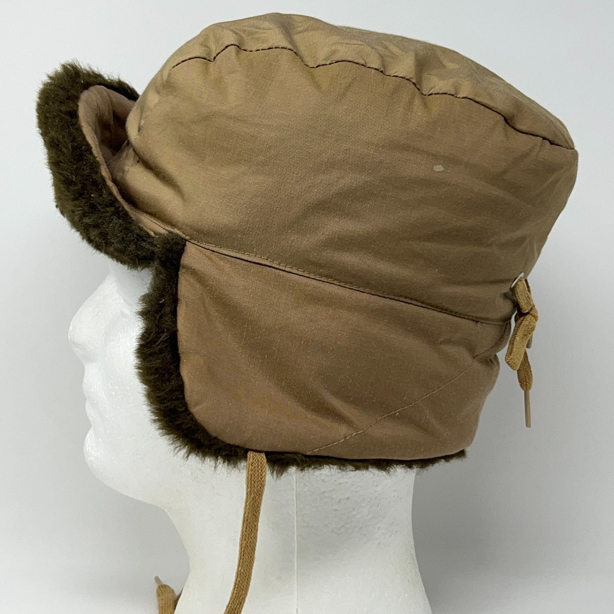 Vintage Norm Thompson Goose Down Trapper Hat L Large Brown Insulated Winter Cap
