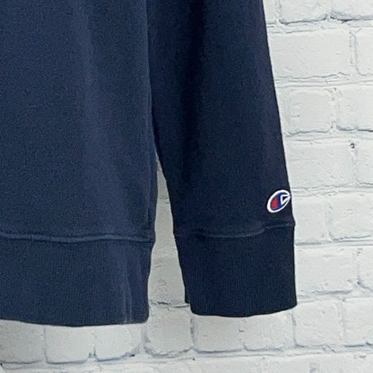 Champion Crewneck Sweatshirt M Medium Navy Blue Pullover Cotton Blend Streetwear