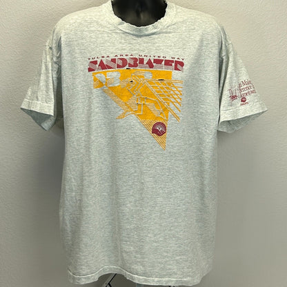 Vintage Distressed Tulsa Sandblazer Volleyball T Shirt Mens XXL Tournament Gray