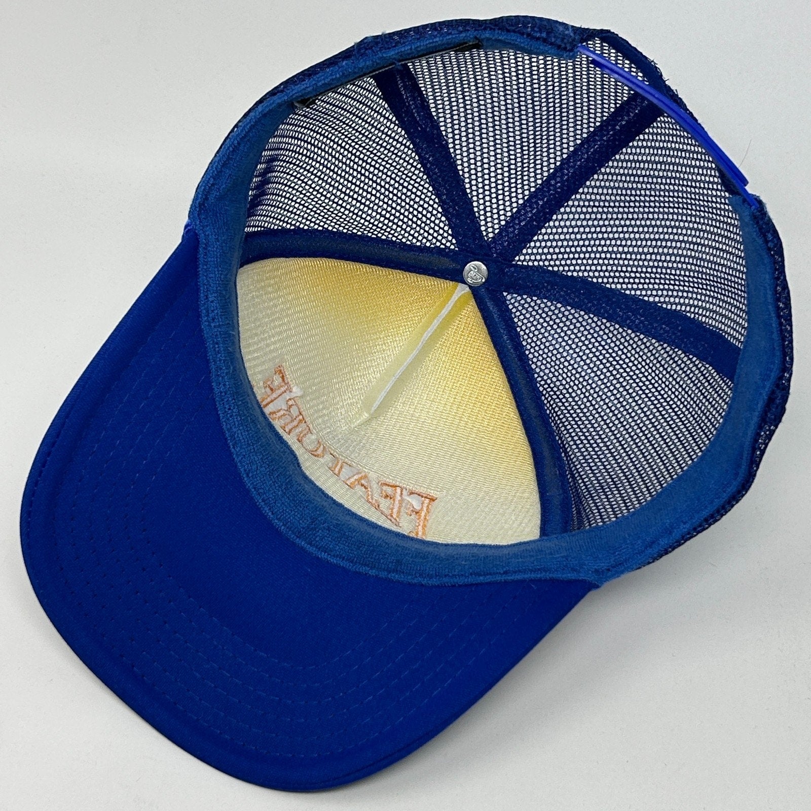 Feature Trucker Hat Baseball Cap Streetwear Sneaker Culture Mesh Snapback Blue - Neon Vintage