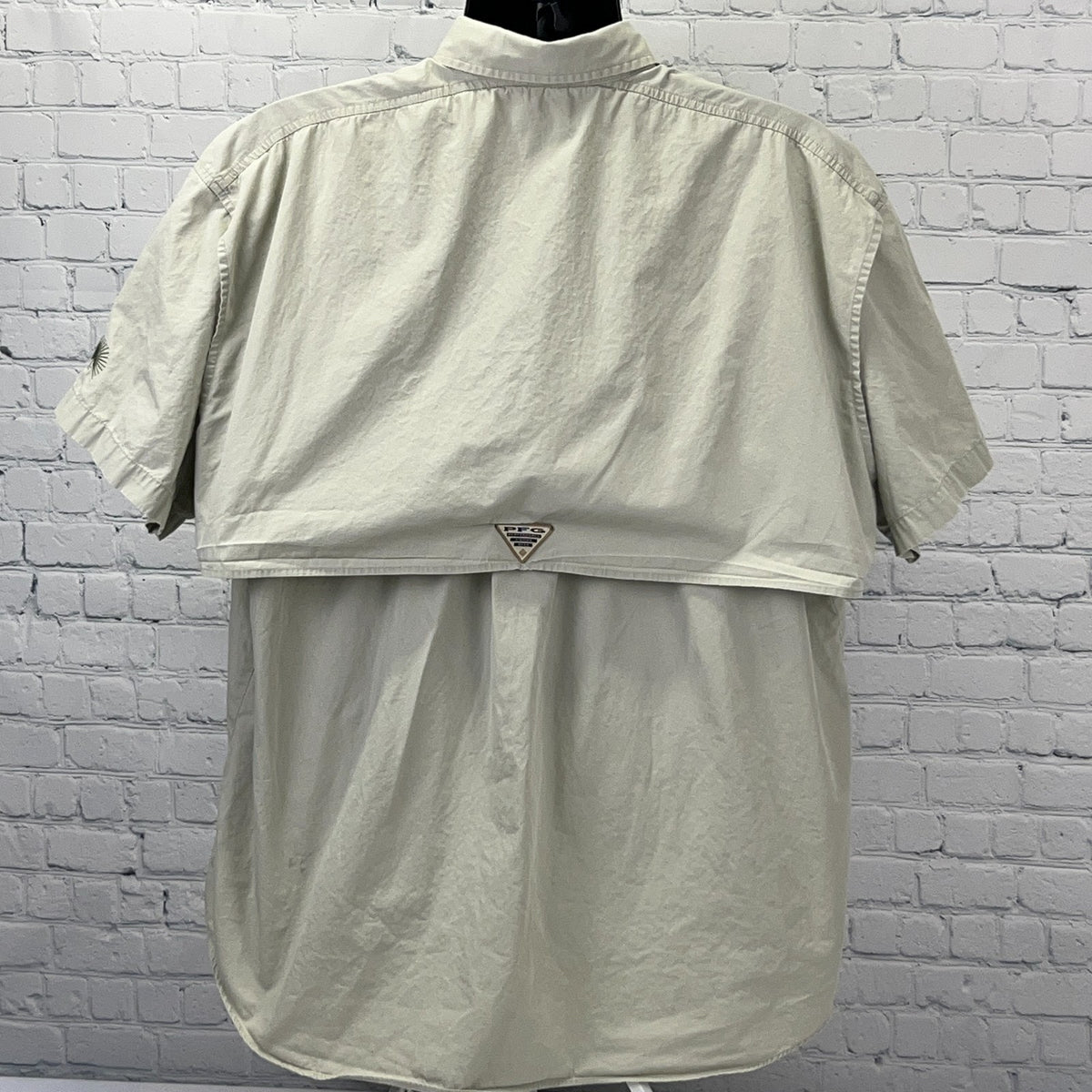 Columbia PFG Hampton Island Preserve Shirt Mens L Large Fishing Button Up Khaki
