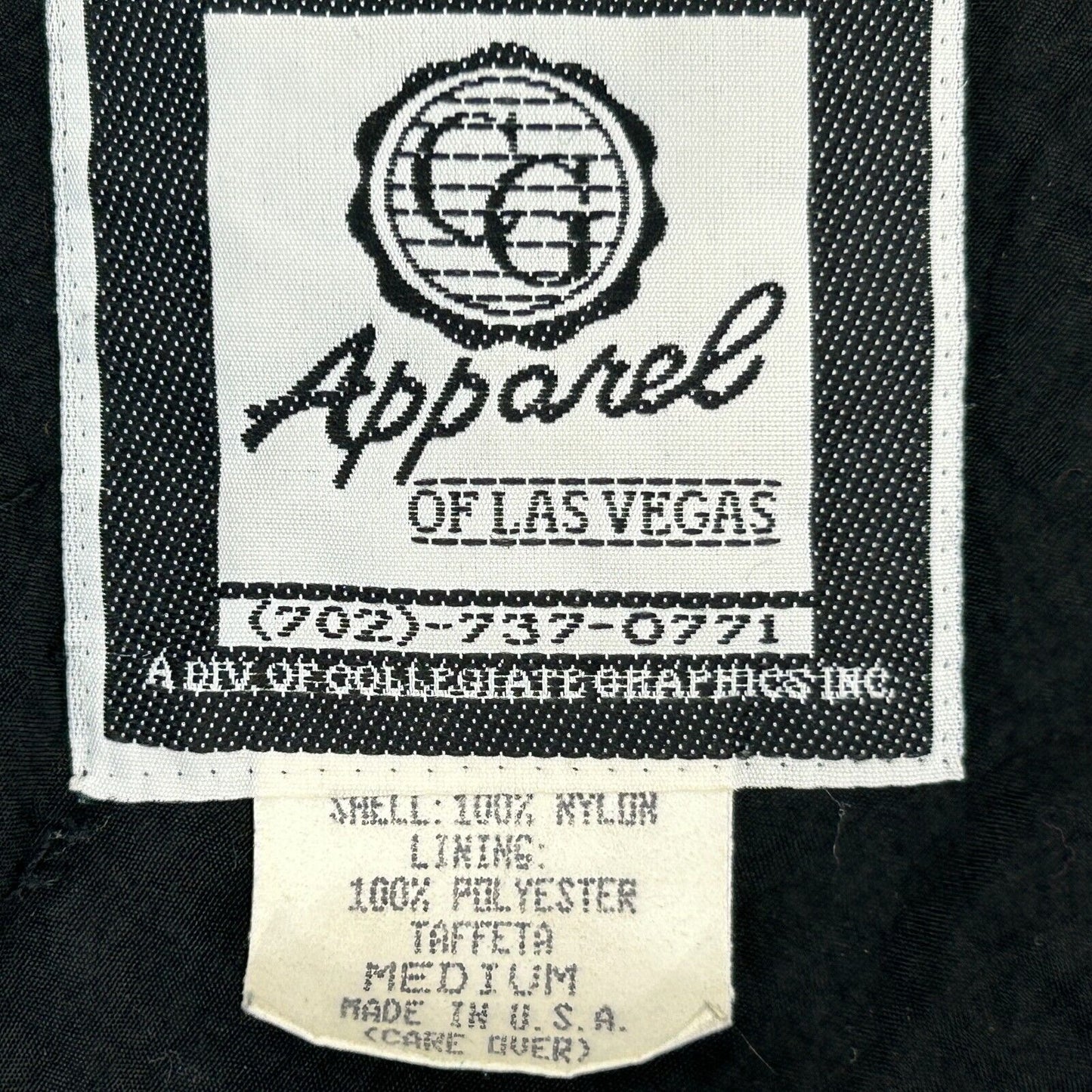 Chaqueta vintage Palace Station Hotel Casino, mediana, años 90, Las Vegas, EE. UU., para hombre, color negro