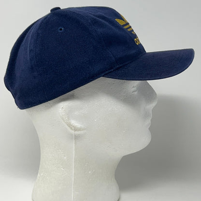 Vintage 90s Adidas Trefoil Hat Baseball Cap Logo Blue 6 Panel Snapback