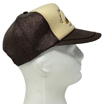 Case Construction Vintage Trucker Hat Baseball Cap Power & Equipment Brown Mesh