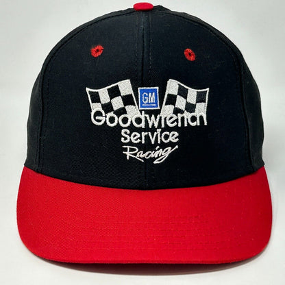 Gorra de béisbol vintage de los años 90 con cierre trasero, estilo snapback, de Goodwrench Service Racing, color negro, GM NASCAR